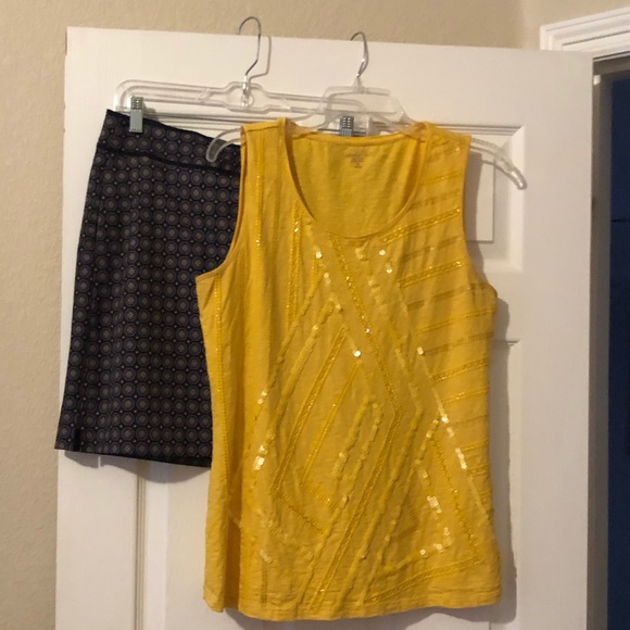 Navy patterned skort - Picture 7 of 8
